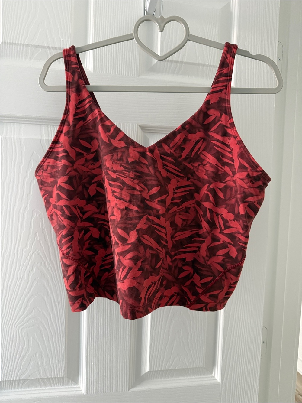 lululemon athletica Red Leaf-Print V-Neck Tank